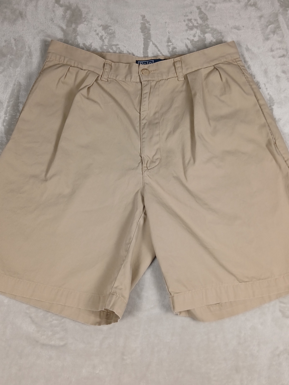 Vintage Polo Ralph Lauren Tyler Shorts 32 Men's Pleated Chino Khaki